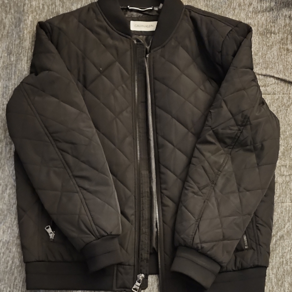 Calvin Klein Black Quilted Bomber Jacket